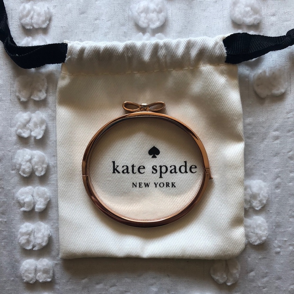 Kate Spade gold hinged bangle bracelet